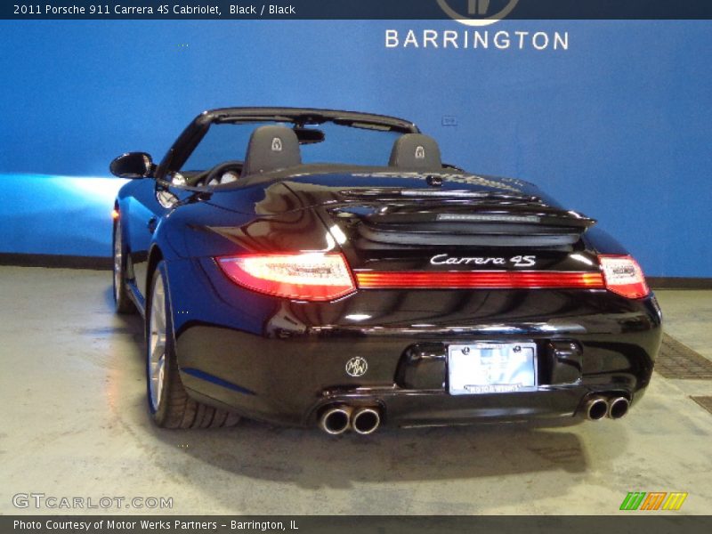 Black / Black 2011 Porsche 911 Carrera 4S Cabriolet