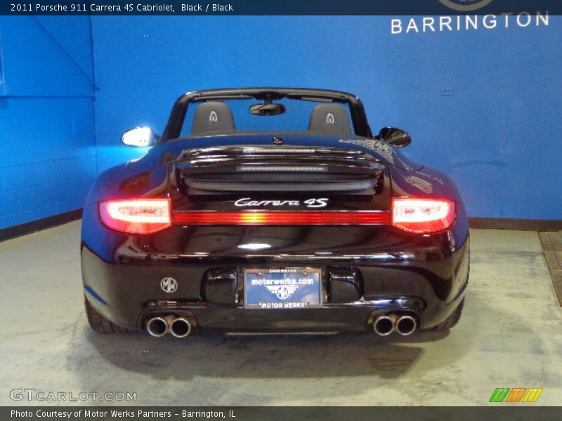 Black / Black 2011 Porsche 911 Carrera 4S Cabriolet