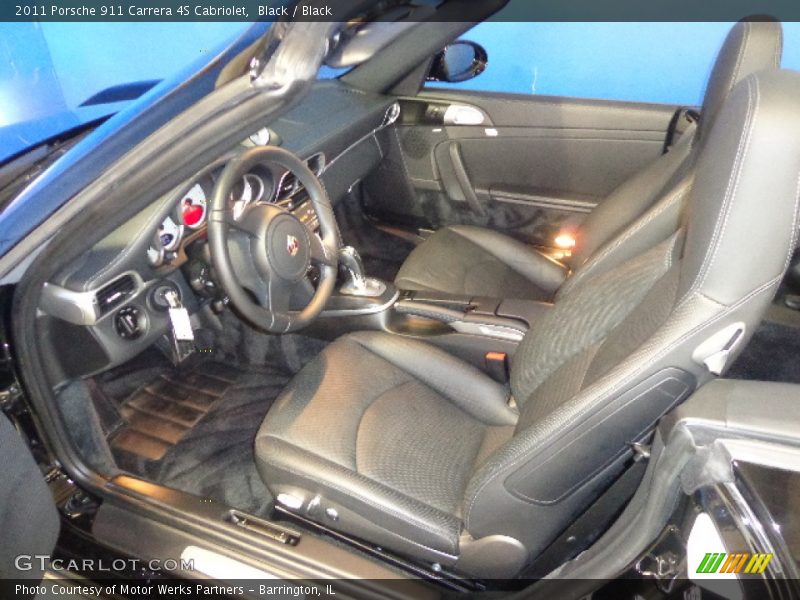 Black / Black 2011 Porsche 911 Carrera 4S Cabriolet
