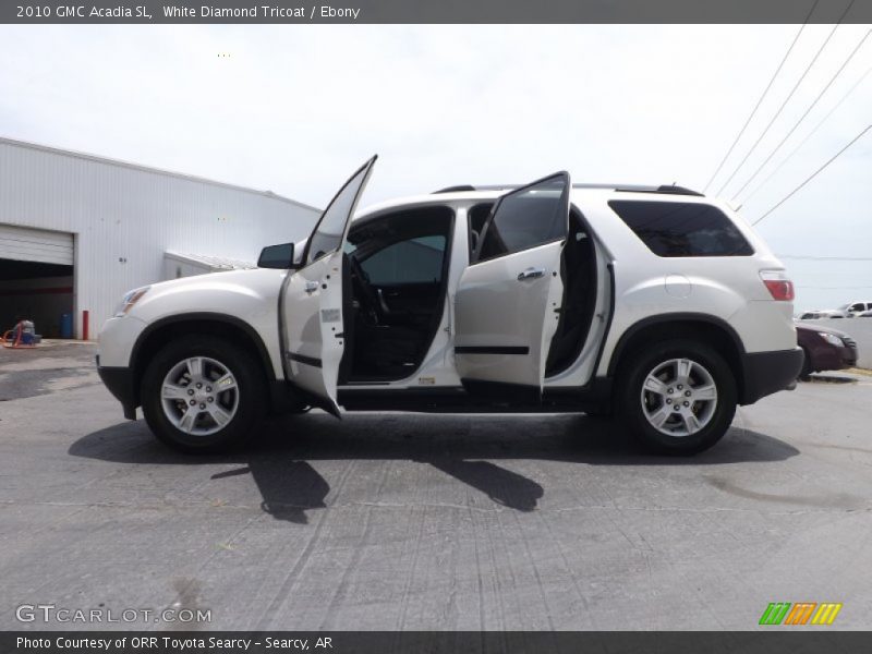 White Diamond Tricoat / Ebony 2010 GMC Acadia SL