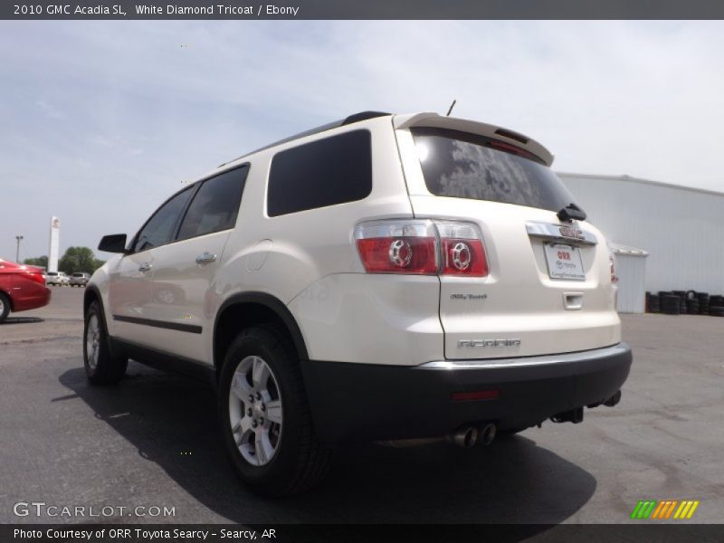 White Diamond Tricoat / Ebony 2010 GMC Acadia SL
