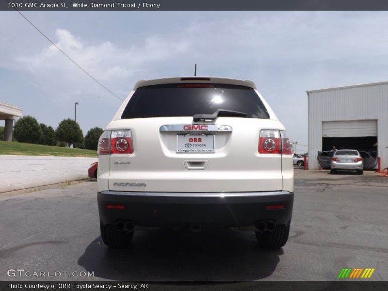 White Diamond Tricoat / Ebony 2010 GMC Acadia SL