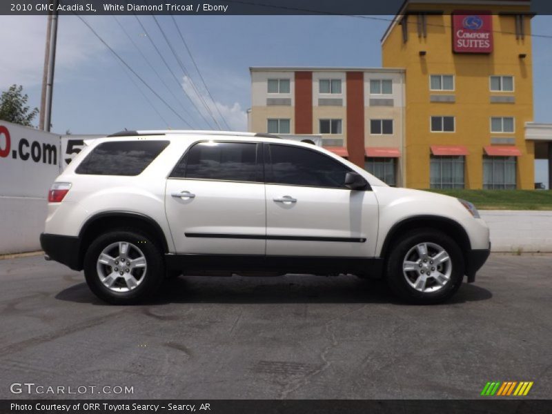 White Diamond Tricoat / Ebony 2010 GMC Acadia SL