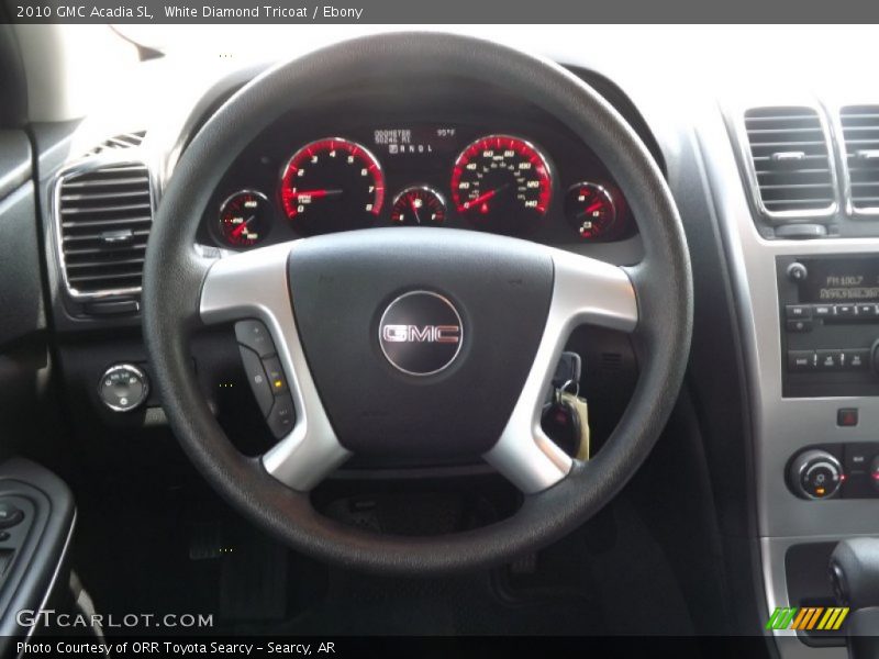 White Diamond Tricoat / Ebony 2010 GMC Acadia SL