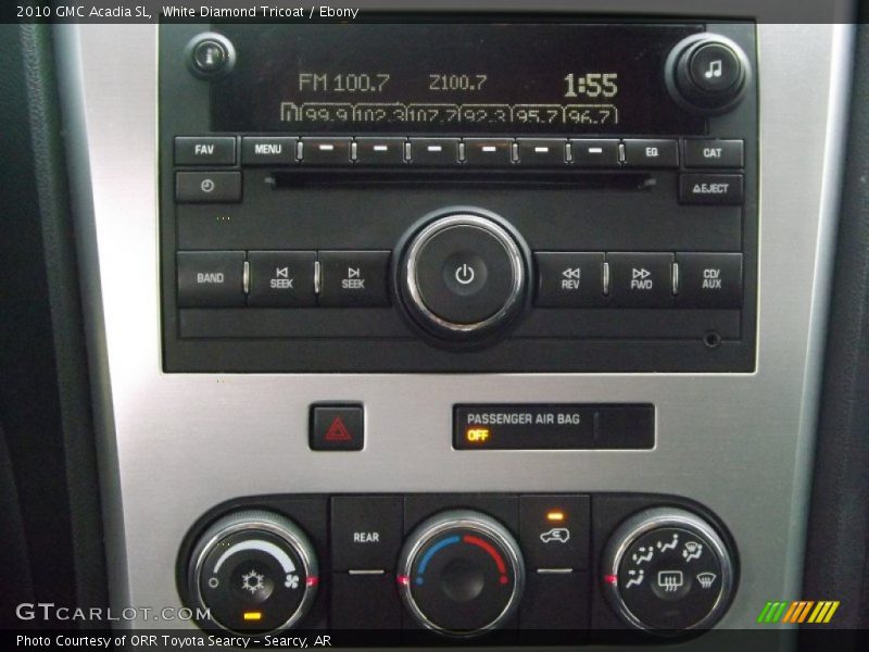 White Diamond Tricoat / Ebony 2010 GMC Acadia SL