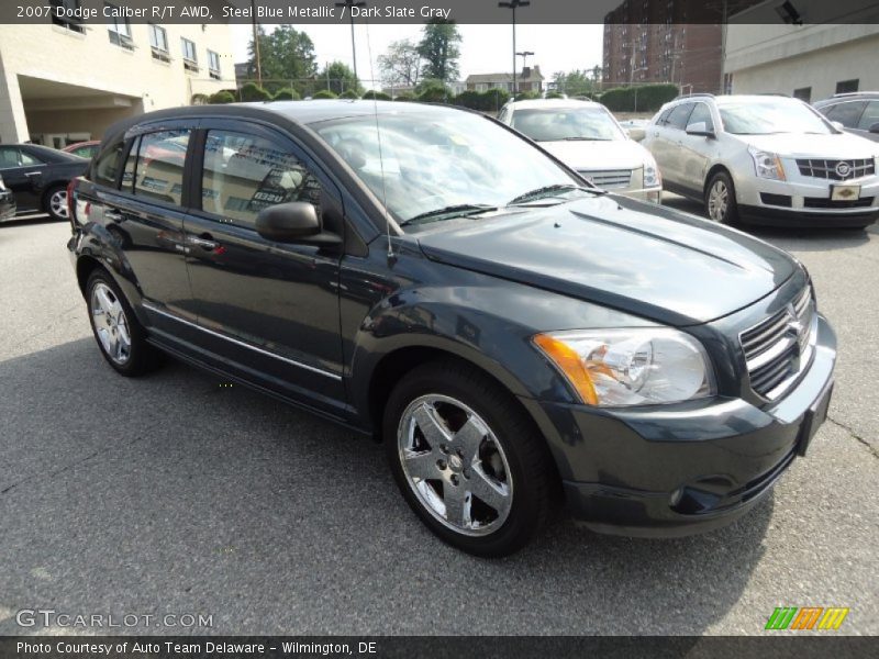 Steel Blue Metallic / Dark Slate Gray 2007 Dodge Caliber R/T AWD