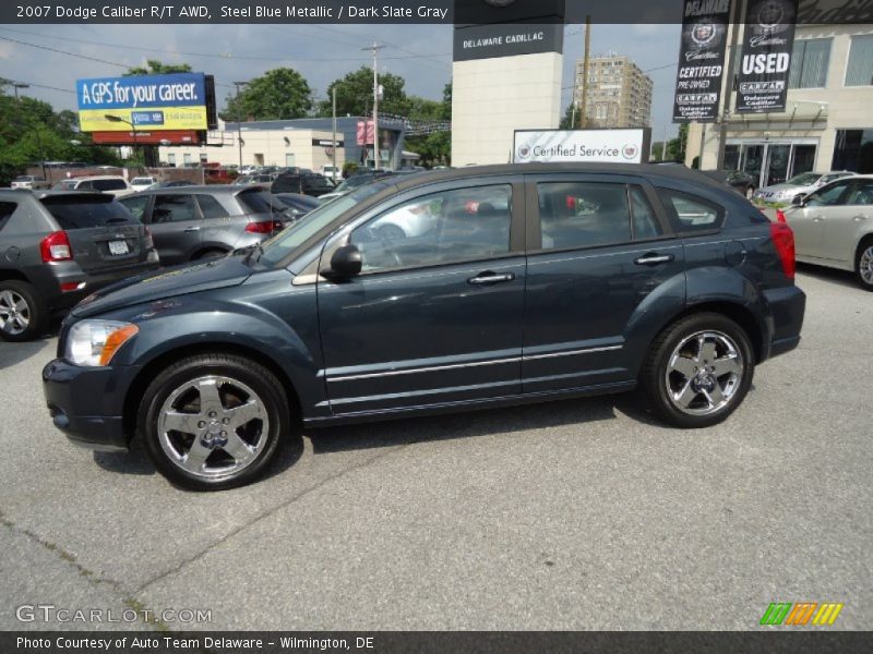 Steel Blue Metallic / Dark Slate Gray 2007 Dodge Caliber R/T AWD
