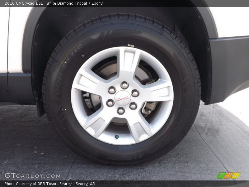 White Diamond Tricoat / Ebony 2010 GMC Acadia SL