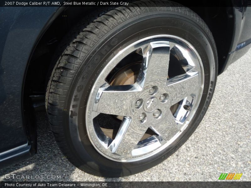 Steel Blue Metallic / Dark Slate Gray 2007 Dodge Caliber R/T AWD