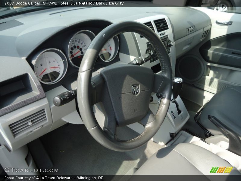 Steel Blue Metallic / Dark Slate Gray 2007 Dodge Caliber R/T AWD