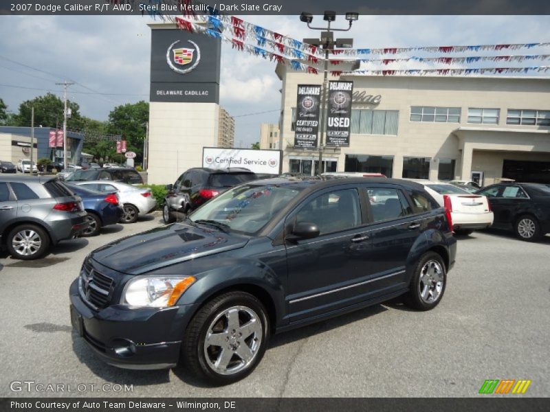 Steel Blue Metallic / Dark Slate Gray 2007 Dodge Caliber R/T AWD