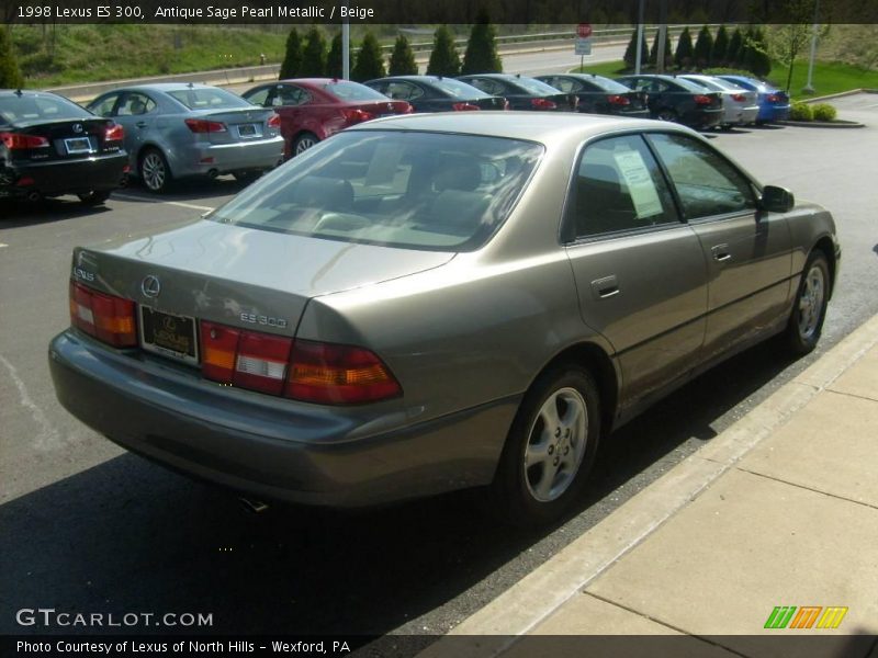 Antique Sage Pearl Metallic / Beige 1998 Lexus ES 300