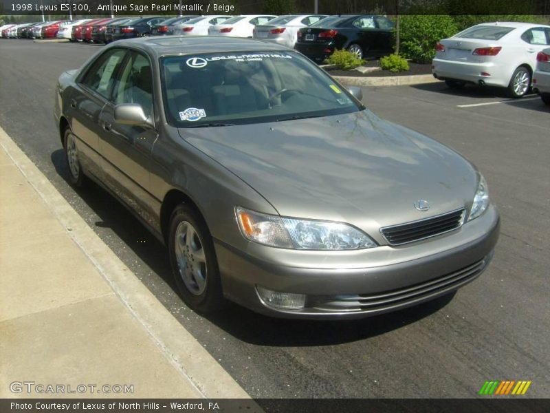 Antique Sage Pearl Metallic / Beige 1998 Lexus ES 300