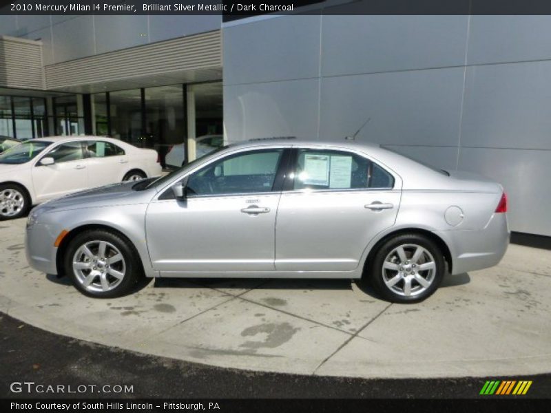 Brilliant Silver Metallic / Dark Charcoal 2010 Mercury Milan I4 Premier