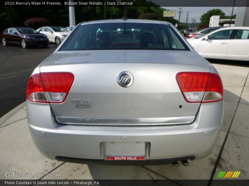 Brilliant Silver Metallic / Dark Charcoal 2010 Mercury Milan I4 Premier