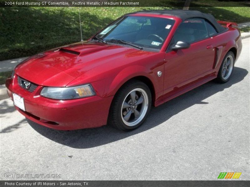 Redfire Metallic / Medium Parchment 2004 Ford Mustang GT Convertible