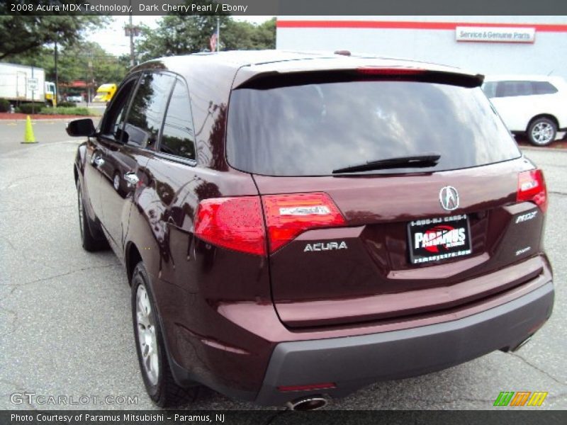 Dark Cherry Pearl / Ebony 2008 Acura MDX Technology