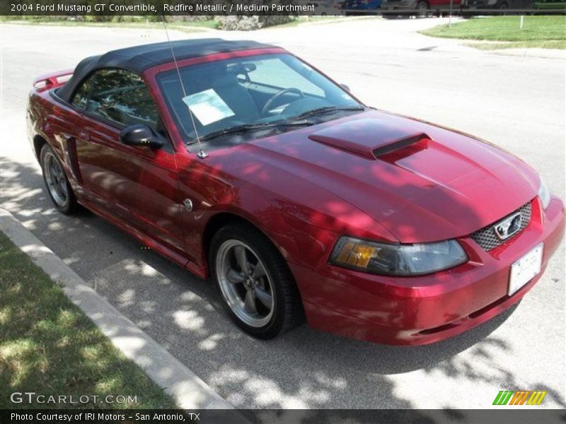 Redfire Metallic / Medium Parchment 2004 Ford Mustang GT Convertible