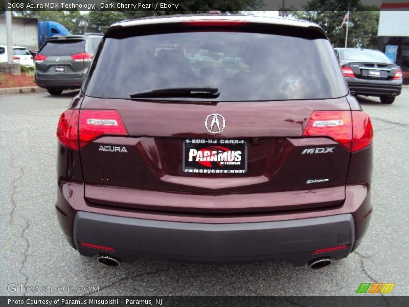 Dark Cherry Pearl / Ebony 2008 Acura MDX Technology