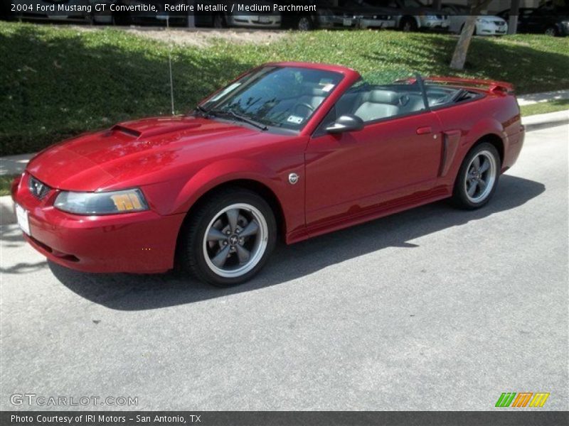 Redfire Metallic / Medium Parchment 2004 Ford Mustang GT Convertible