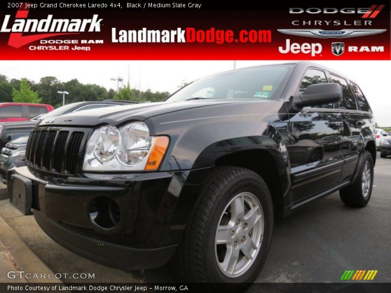 Black / Medium Slate Gray 2007 Jeep Grand Cherokee Laredo 4x4