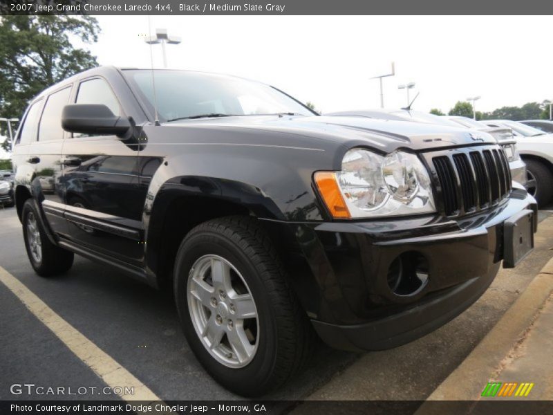 Black / Medium Slate Gray 2007 Jeep Grand Cherokee Laredo 4x4