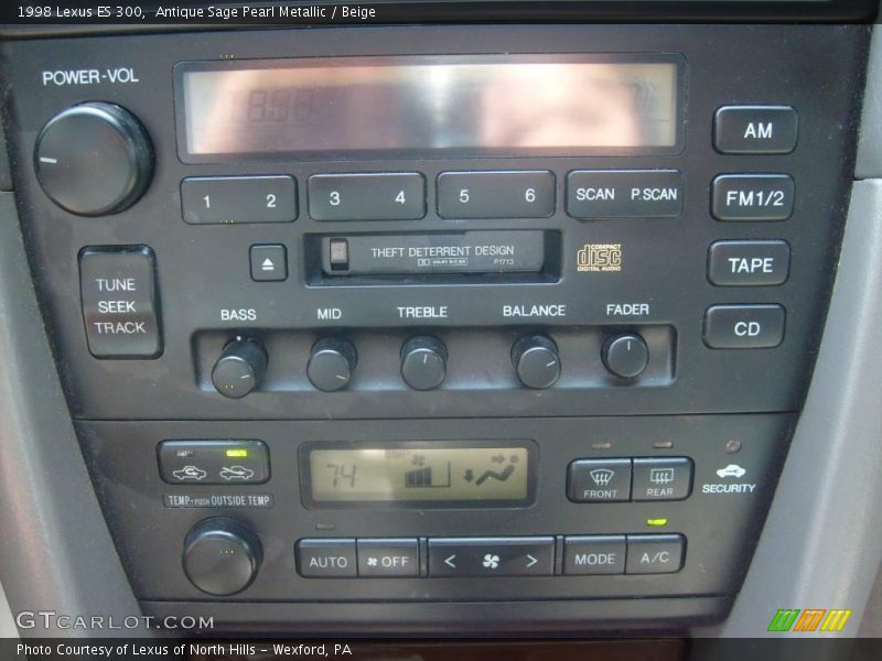 Antique Sage Pearl Metallic / Beige 1998 Lexus ES 300