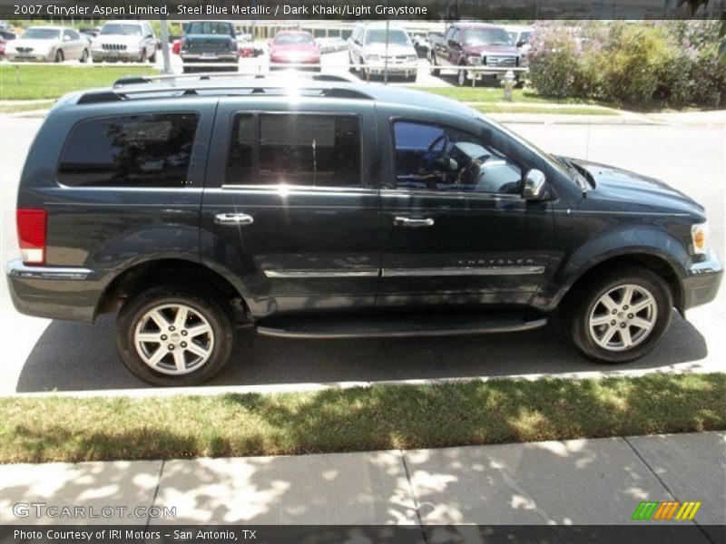 Steel Blue Metallic / Dark Khaki/Light Graystone 2007 Chrysler Aspen Limited