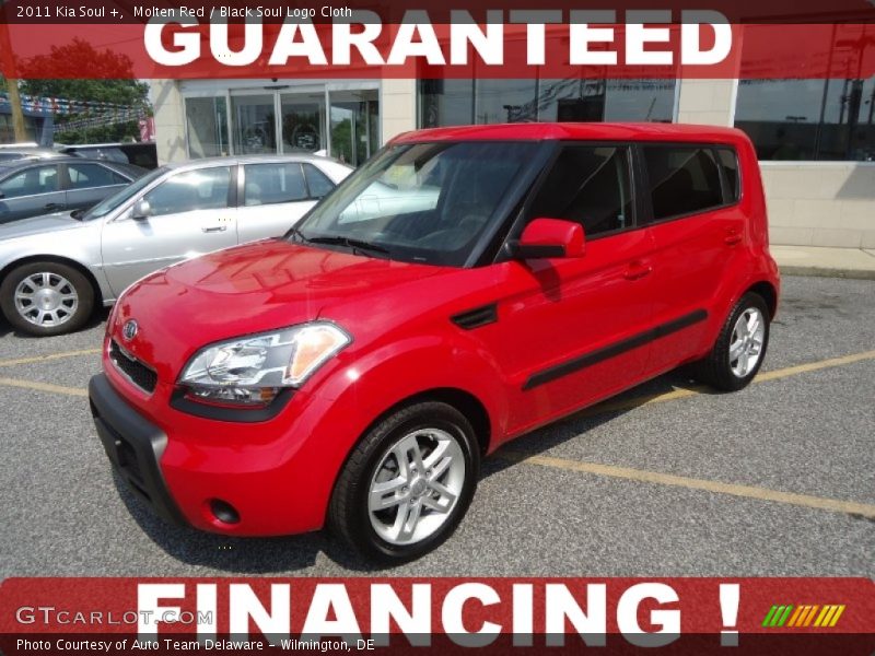 Molten Red / Black Soul Logo Cloth 2011 Kia Soul +