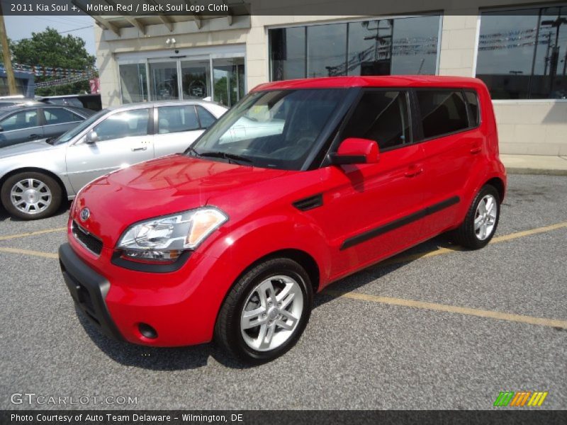 Molten Red / Black Soul Logo Cloth 2011 Kia Soul +