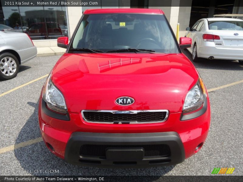 Molten Red / Black Soul Logo Cloth 2011 Kia Soul +