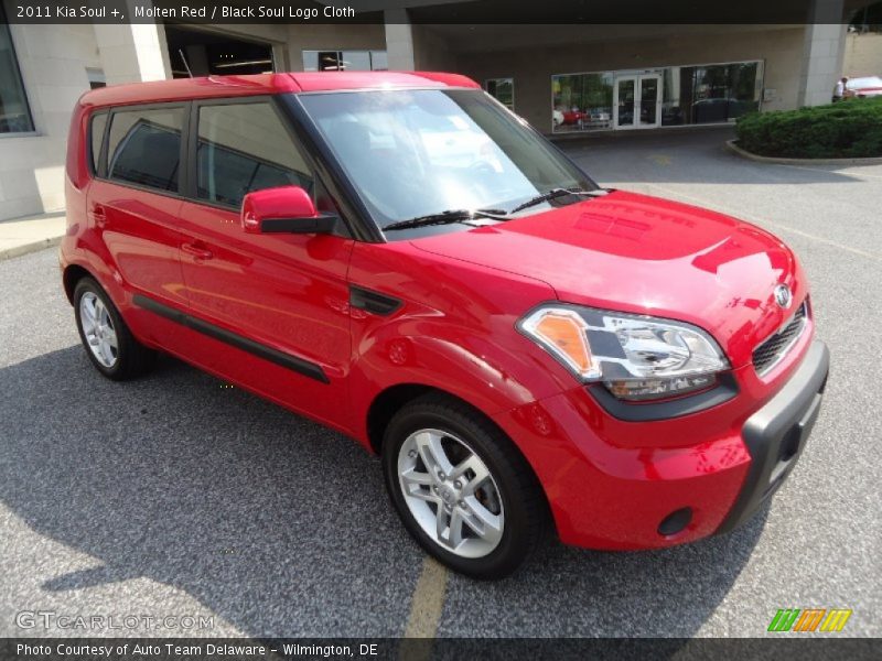 Molten Red / Black Soul Logo Cloth 2011 Kia Soul +