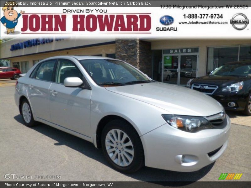 Spark Silver Metallic / Carbon Black 2011 Subaru Impreza 2.5i Premium Sedan