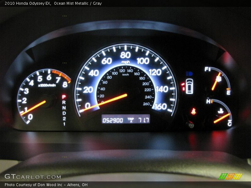 Ocean Mist Metallic / Gray 2010 Honda Odyssey EX