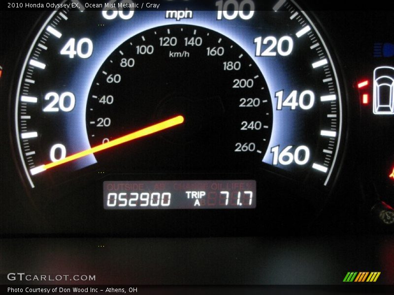 Ocean Mist Metallic / Gray 2010 Honda Odyssey EX