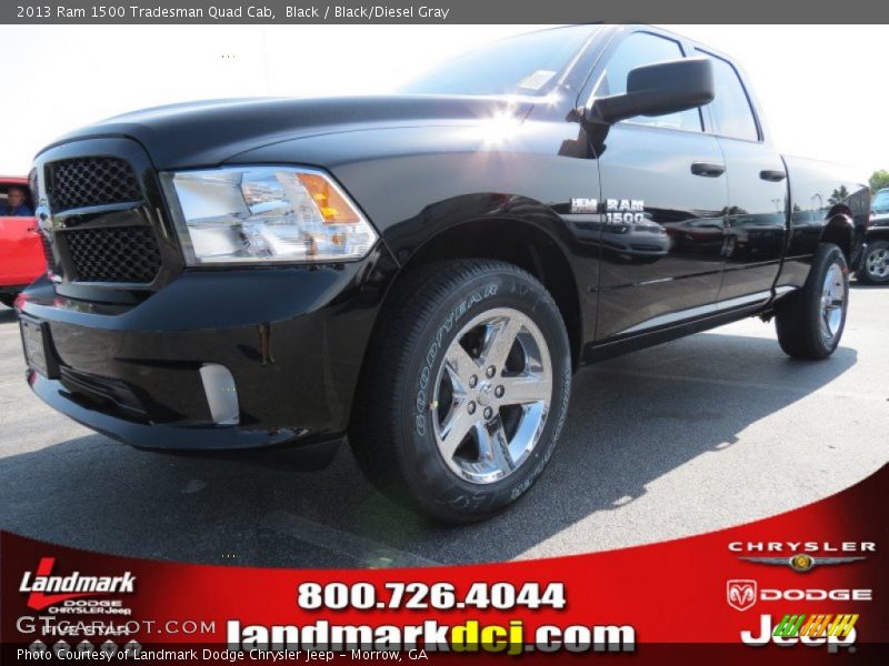 Black / Black/Diesel Gray 2013 Ram 1500 Tradesman Quad Cab
