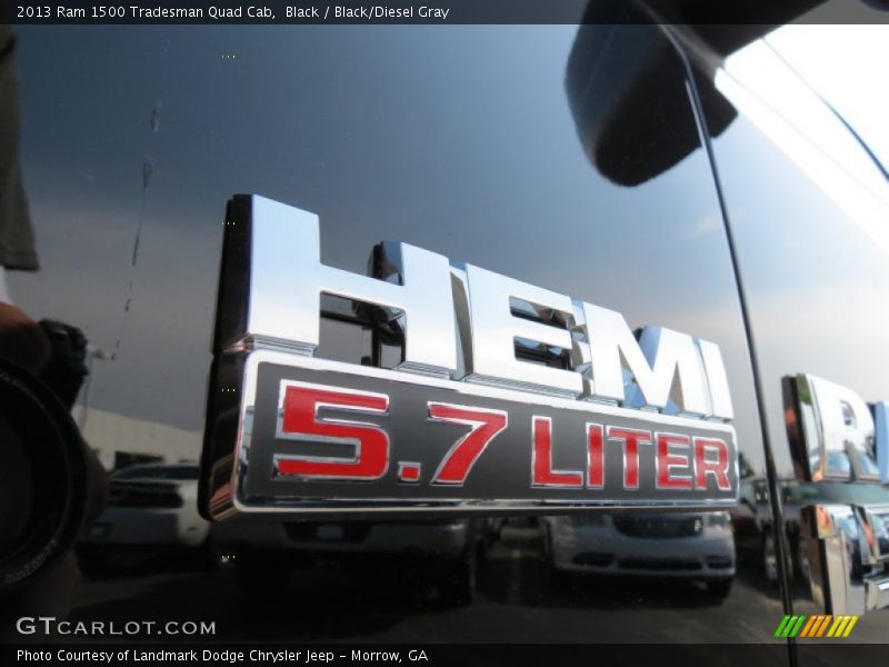 Black / Black/Diesel Gray 2013 Ram 1500 Tradesman Quad Cab