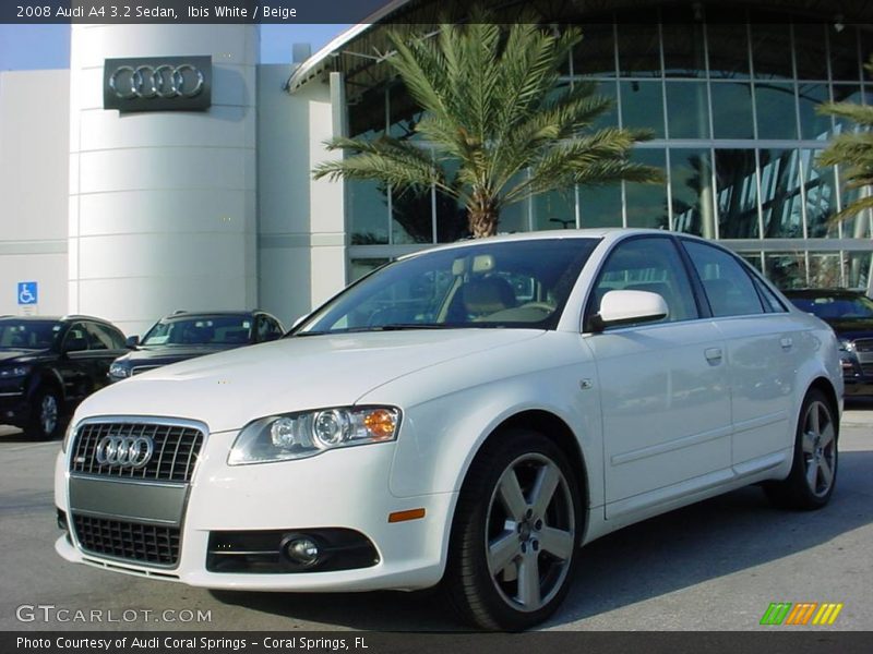 Ibis White / Beige 2008 Audi A4 3.2 Sedan