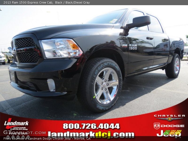 Black / Black/Diesel Gray 2013 Ram 1500 Express Crew Cab