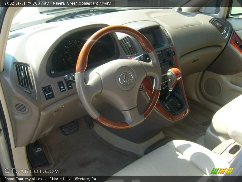 Mineral Green Opalescent / Ivory 2002 Lexus RX 300 AWD
