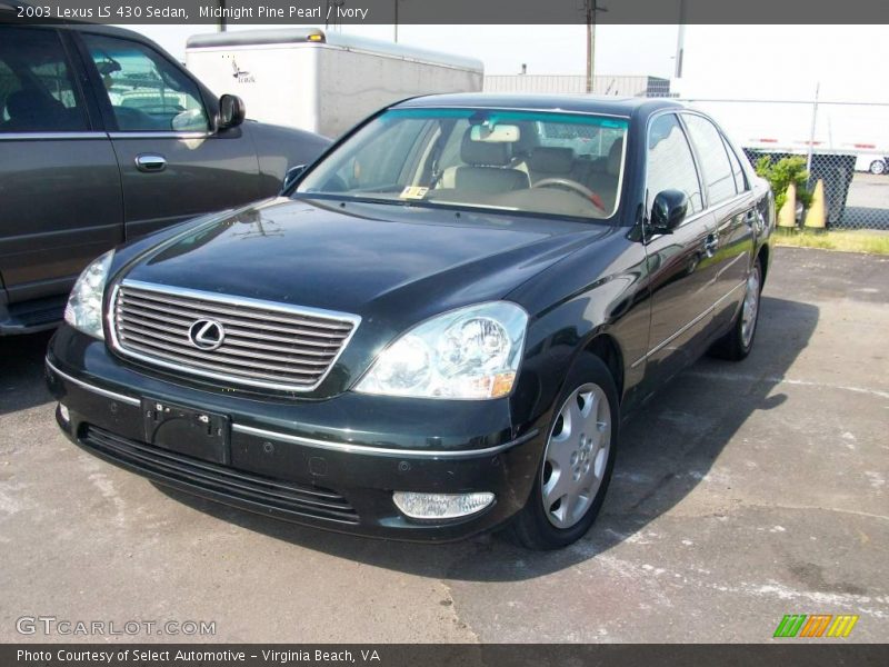 Midnight Pine Pearl / Ivory 2003 Lexus LS 430 Sedan