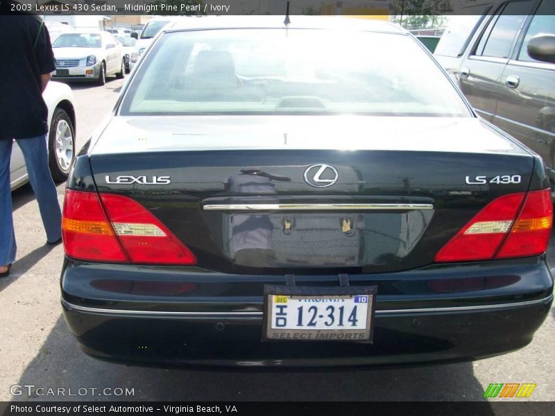 Midnight Pine Pearl / Ivory 2003 Lexus LS 430 Sedan