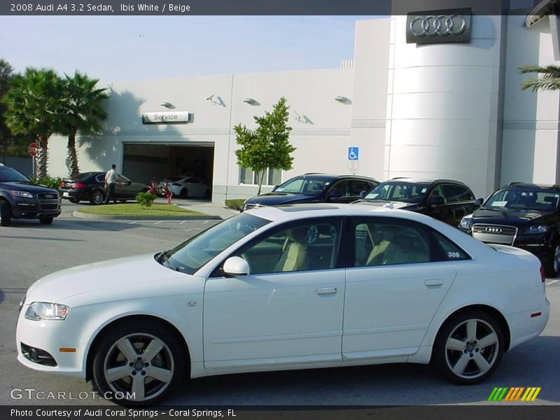 Ibis White / Beige 2008 Audi A4 3.2 Sedan
