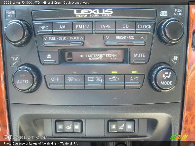 Mineral Green Opalescent / Ivory 2002 Lexus RX 300 AWD