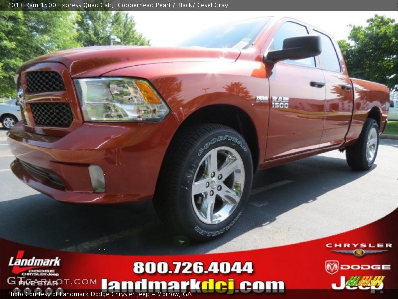 Copperhead Pearl / Black/Diesel Gray 2013 Ram 1500 Express Quad Cab