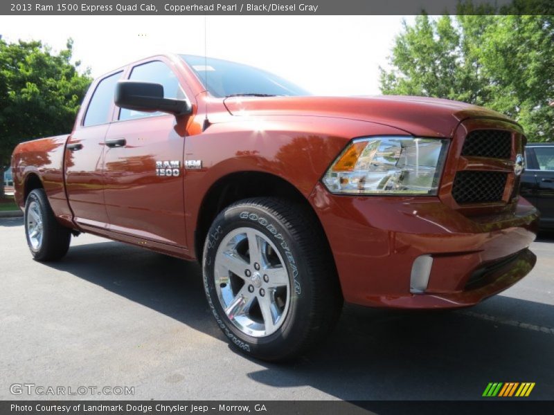 Copperhead Pearl / Black/Diesel Gray 2013 Ram 1500 Express Quad Cab