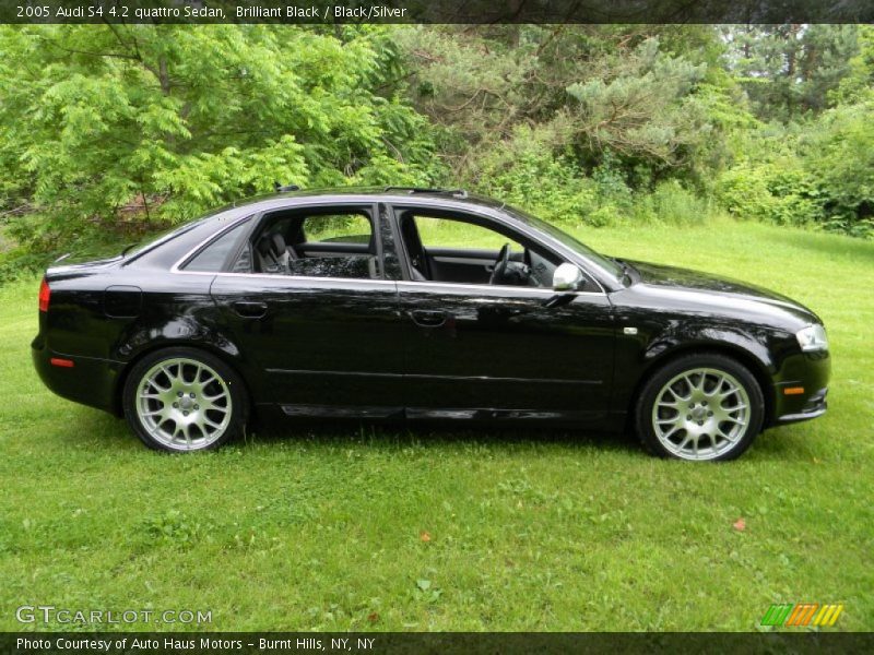 Brilliant Black / Black/Silver 2005 Audi S4 4.2 quattro Sedan