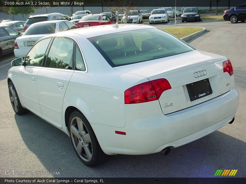 Ibis White / Beige 2008 Audi A4 3.2 Sedan