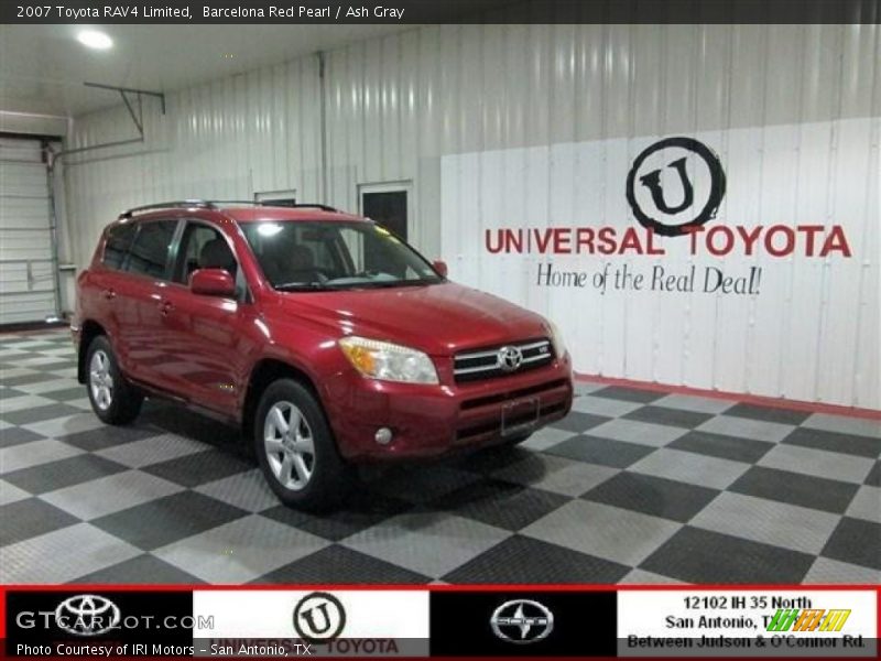 Barcelona Red Pearl / Ash Gray 2007 Toyota RAV4 Limited