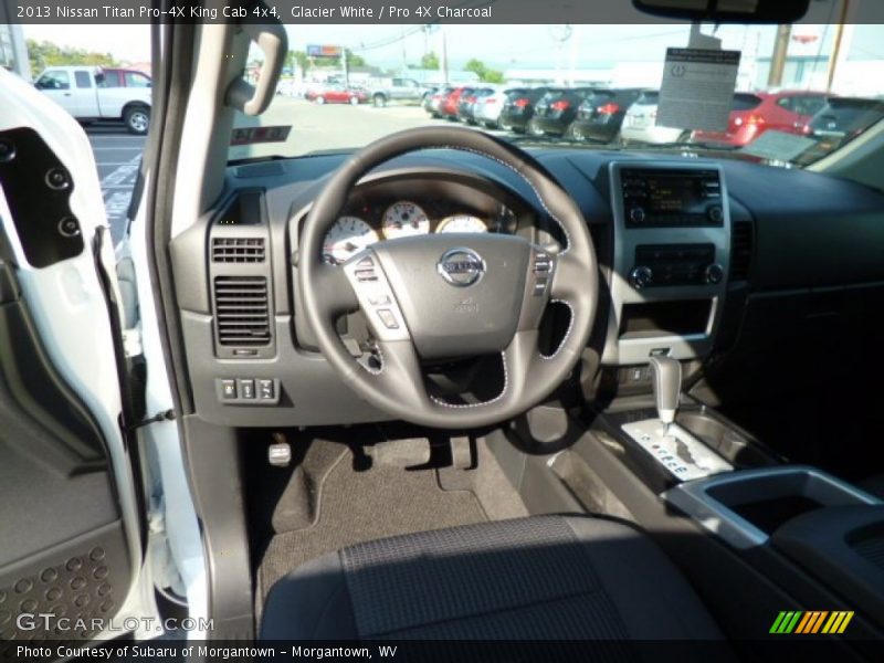 Glacier White / Pro 4X Charcoal 2013 Nissan Titan Pro-4X King Cab 4x4